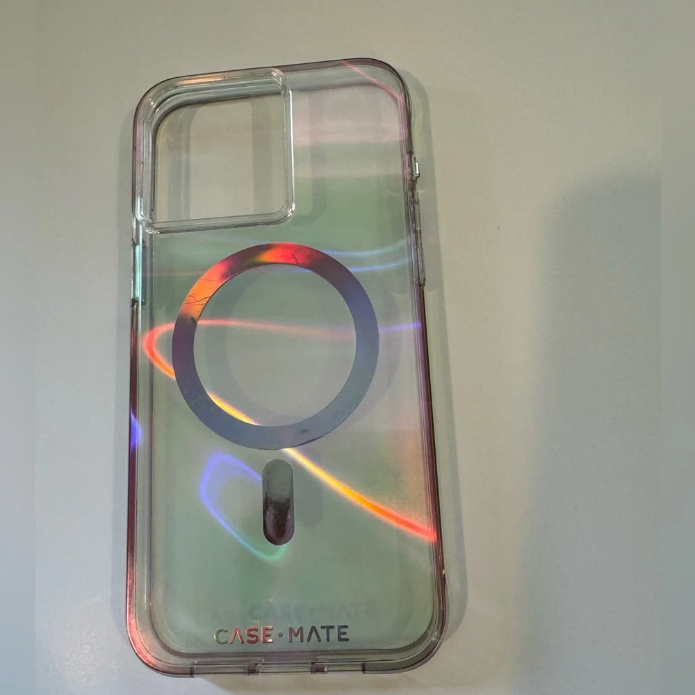 Case Mate IPhone 15 Pro Max Phone Cover (Used)-Soap Bubble